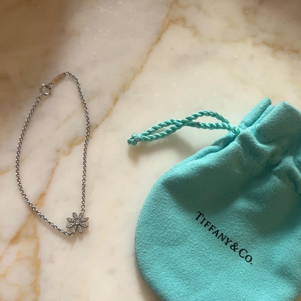 Tiffany Silver & Diamond Daisy Bracelet